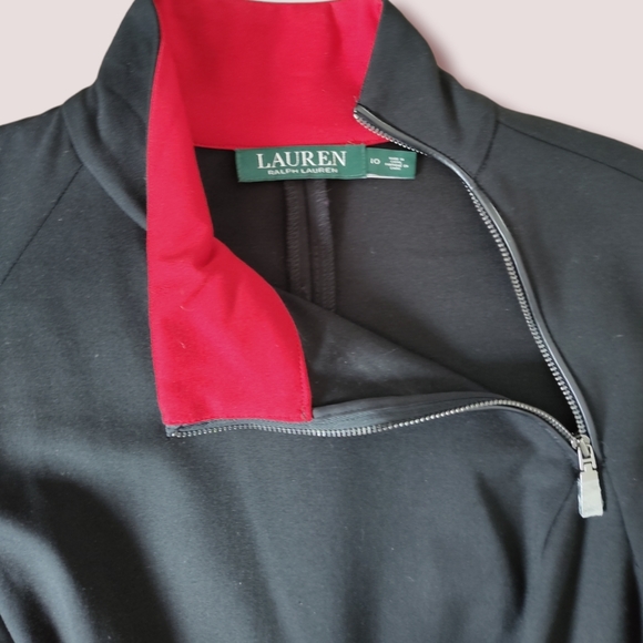 NWT Ralph Lauren Mock Neck Zip Dress - Picture 2 of 11